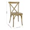 Flash Furniture HERCULES Commercial Chestnut Indoor/Outdoor Wood Look Resin Cross Back Chair L-9-M2-CHSNT-GG - alternate 5